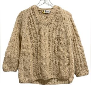 Mohair Wool Blend Open Knit Sweater Size Small?